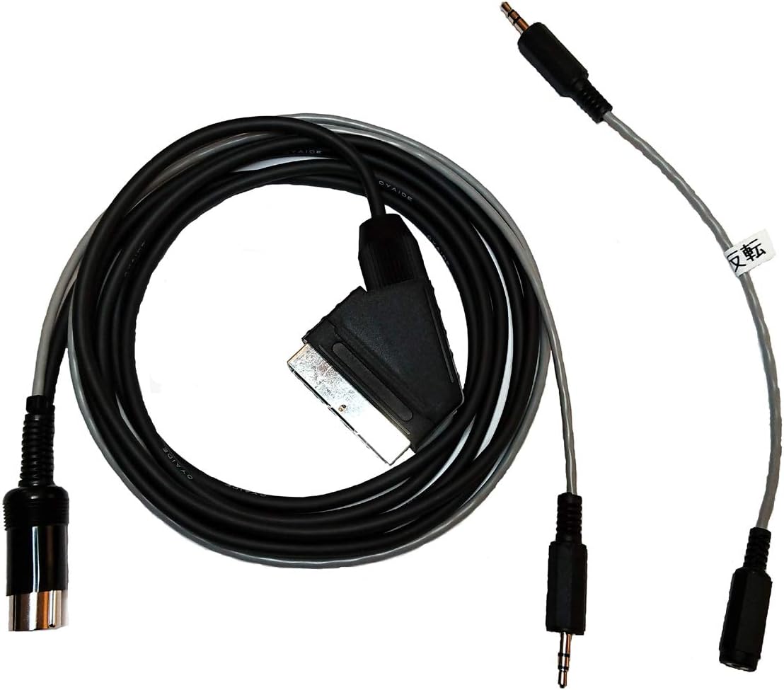 NEOGEO(ROM版)RGB21ピンケーブル 音声反転ケーブル付