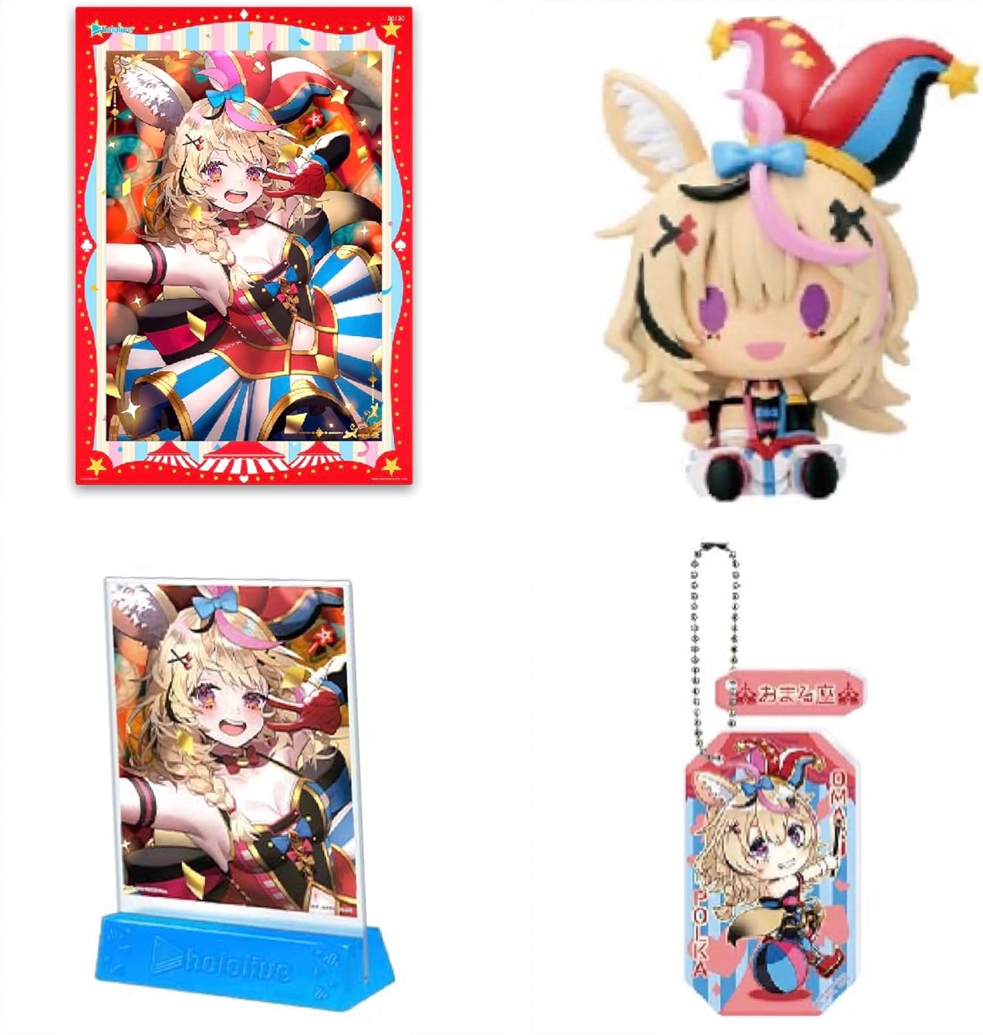 Ichiban Kuji Holo Live Vol.3 Omaru Polka Visual Board, Chokokoko Kokko Figure, Mini Art Board, Clear Twin Charm