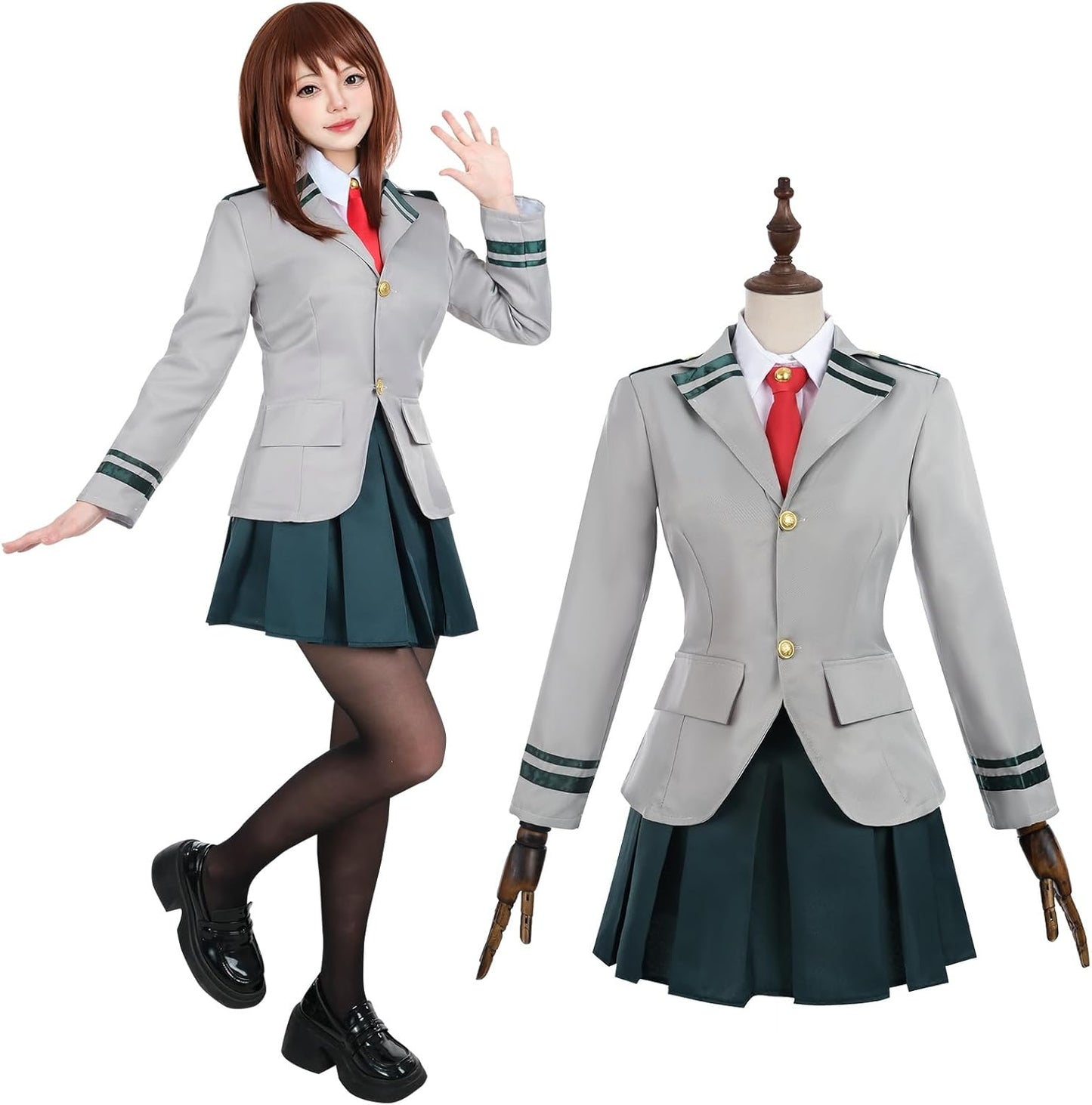 Kamiwaru Ryohin My Hero Academia Cosplay Uniform Yuei High School 1st Year Class A Izuku Midoriya Katsuki Bakugo Tenya Iida Shoto Todoroki Ochako Uraraka Wind Costume Anime Cosplay Event Outfit