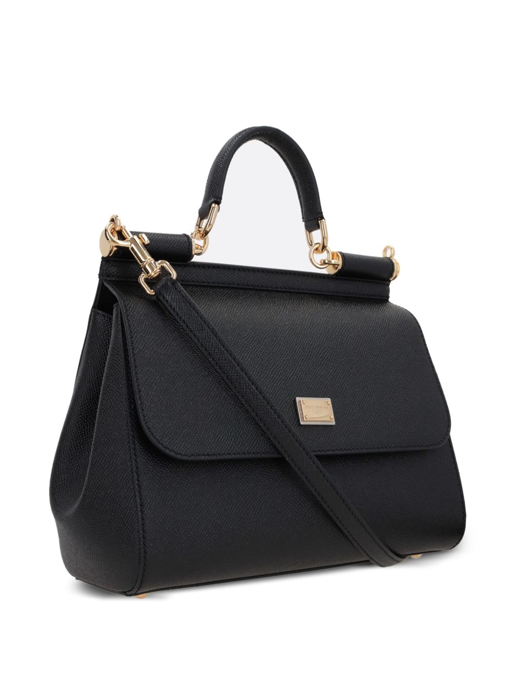 Dolce Gabbana ドルチェ&ガッバーナシチリア大きな革のハンドバッグ - Image 1