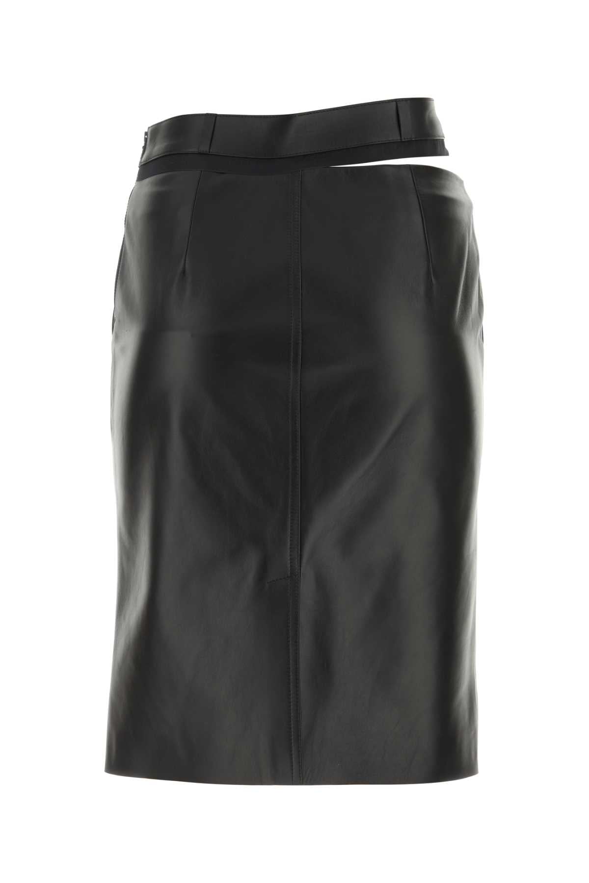 Fendi フェンディブラックレザースカート - Image 1