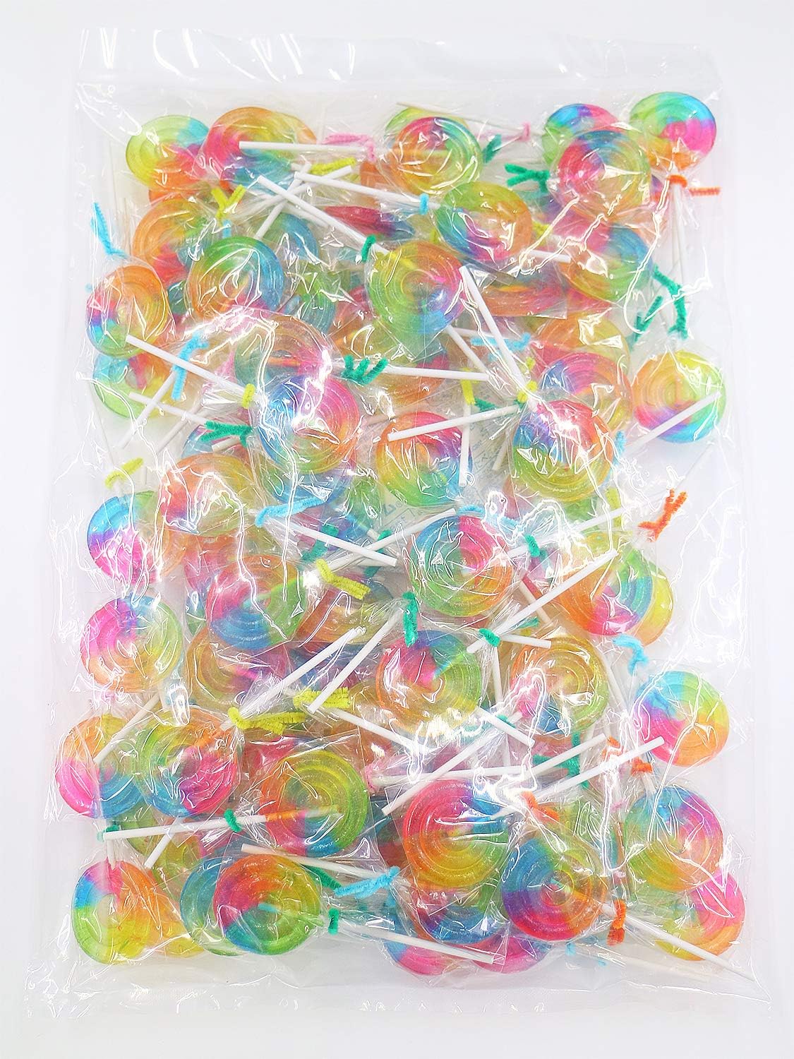 100 count rainbow pop candy (candy with sticks)