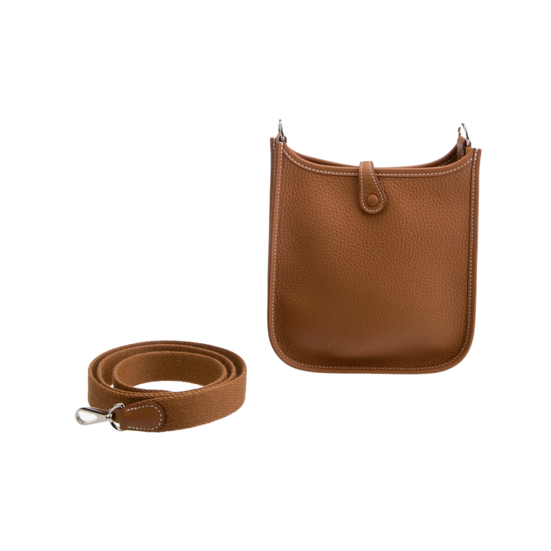 HERMÈS 'MINI CLEMECNE EVELYNE 2' TPM GOLD
