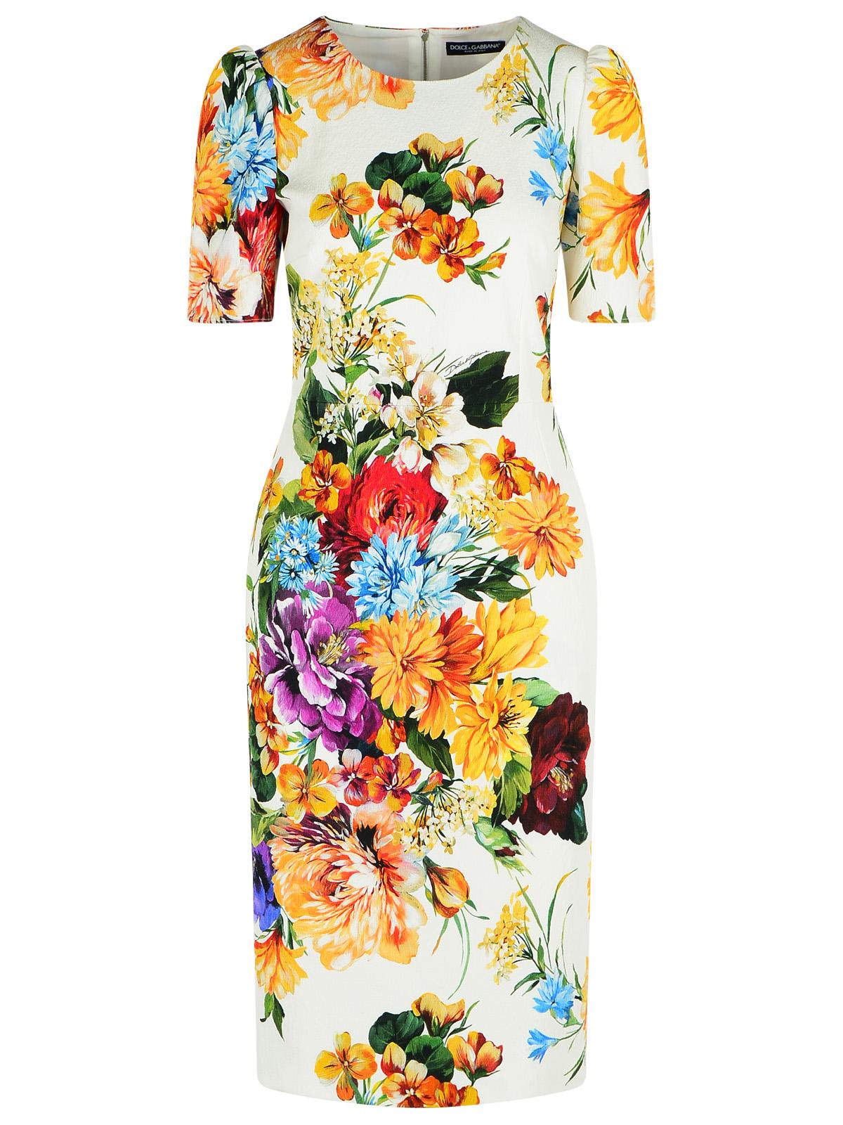 Dolce Gabbana ドルチェ&ガッバーナブーケプリント「クレトンヌ」ドレス - Image 2