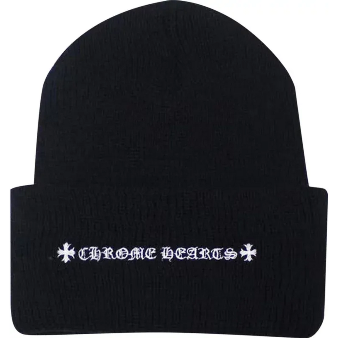 CHROME HEARTS MATTY BOY 'CHOMPER' BLACK BEANIE