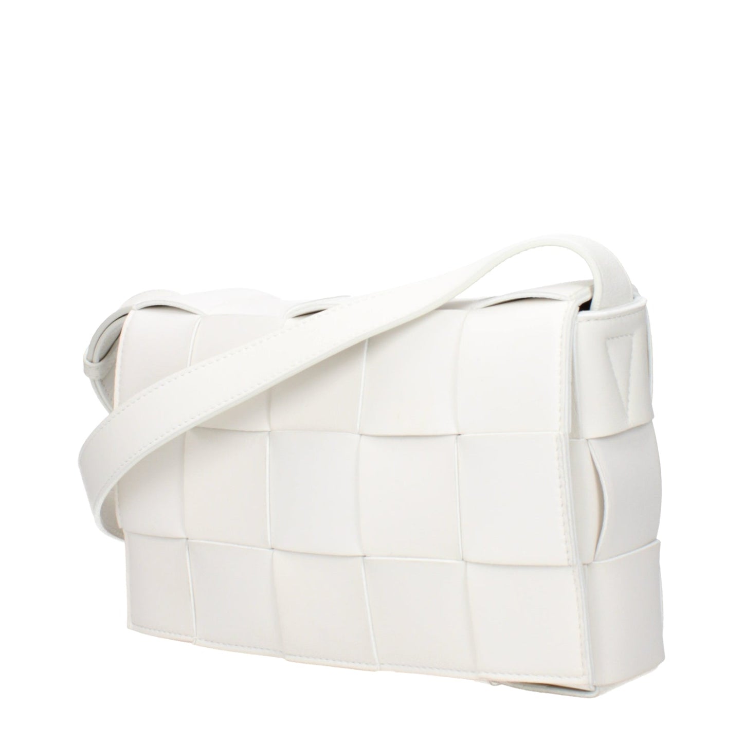 Bottega Venetaショルダーバッグカセッツレザーホワイト/シルバー - Image 2