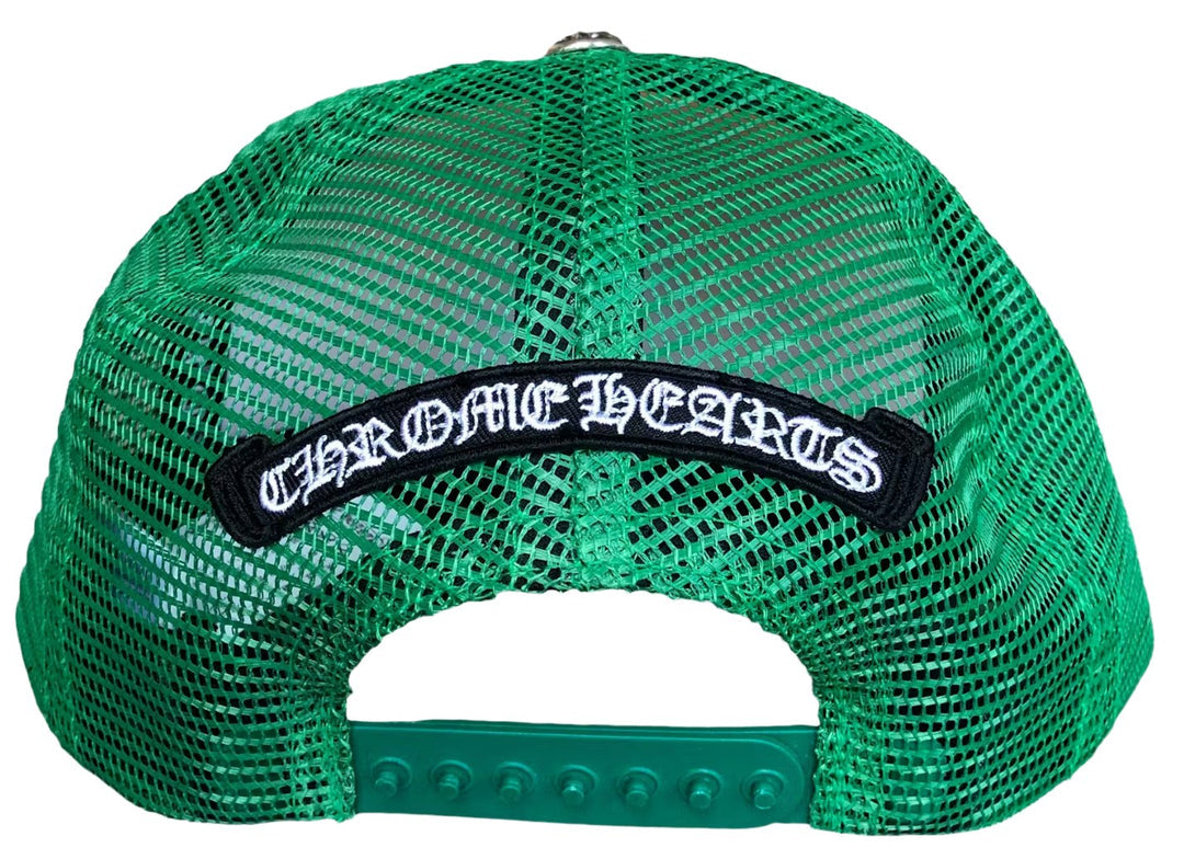 CHROME HEARTS MATTY BOY SEX RECORDS SMILEY TRUCKER HAT 'GREEN/YELLOW'