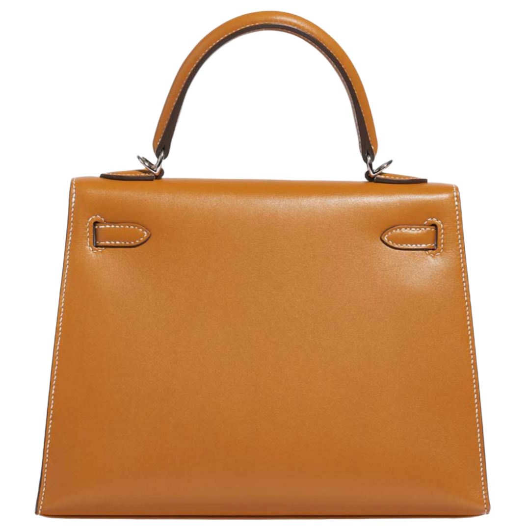 HERMÈS 'NATURAL SABLE BUTTER' PALLADIUM HARDWARE KELLY 25 BAG