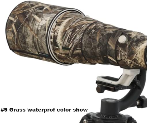 ROLANPRO Lens Coating for Canon RF 600mm F4 L is USM Imitation Lens Cover Lens Protective Cover 3 Layer Protection Waterproof-#9d Dead Grass Camo