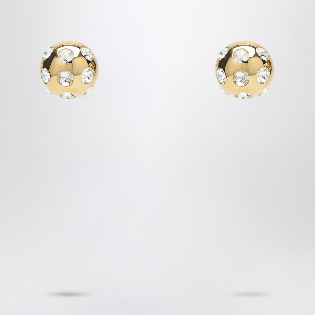 Jacquemus Jacquemus Square Round Earrings With Rhinestones - Image 2