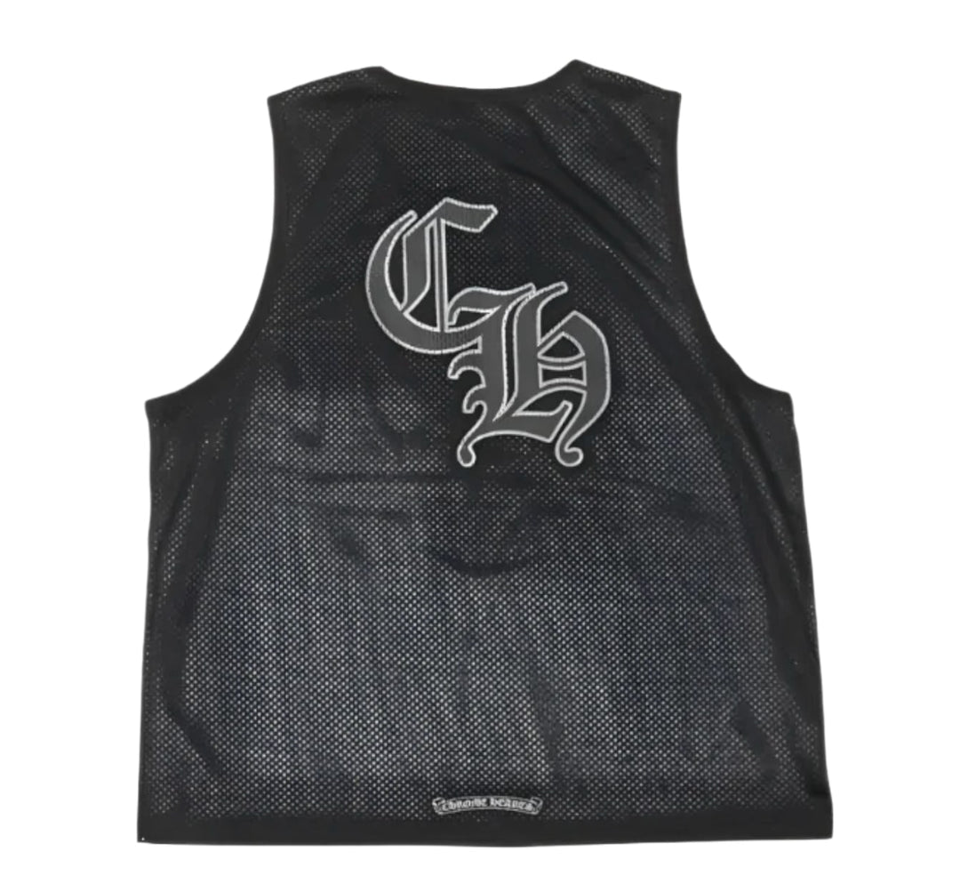 CHROME HEARTS 'BLACK' MESH SLEEVELESS JERSEY