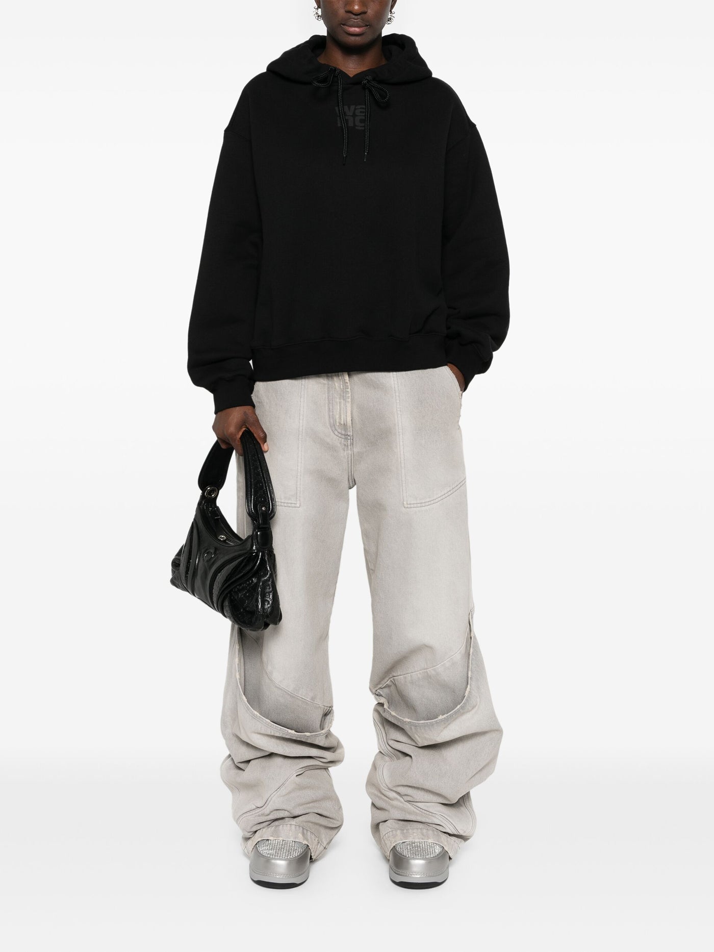 Alexander Wang アレクサンダー・ワン・エッセンシャル・テリー・フーディーとパフ・ペイントのロゴ - Image 2