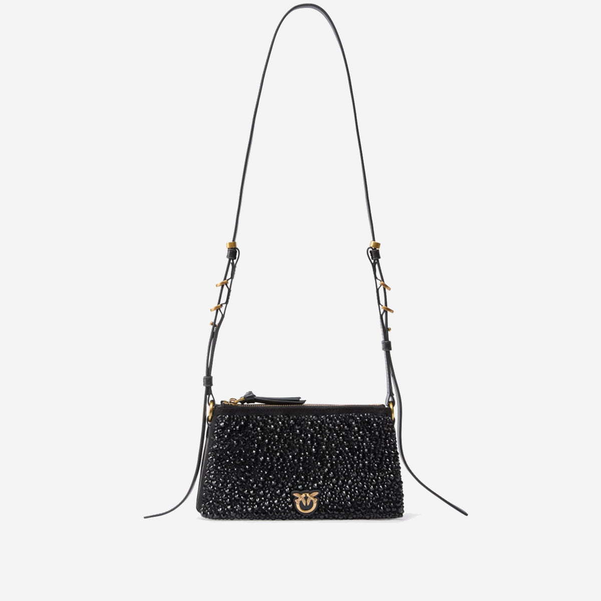 Pinko フルラインストーン付きのピンコミニダブルバッグショルダーバッグ - Image 2