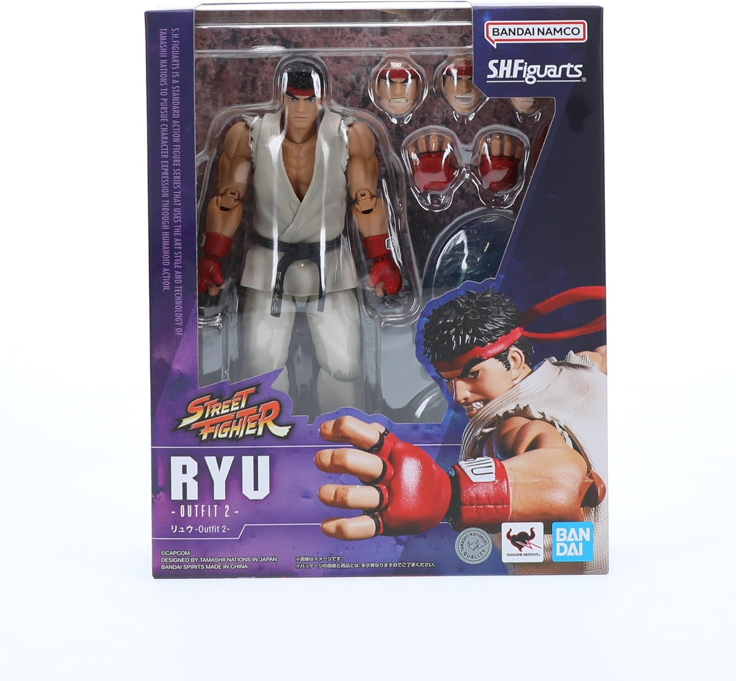 S.H. Figuarts Street Fighter Ryu Outfit 2 - Approx. 5.9 inches (150 mm), PVC & ABS Pre-painted Action Figure