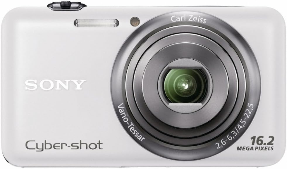 Sony Cybershot WX7 Digital Camera, 16.2 Megapixel CMOS, 5 Optics, White, DSC-WX7/W