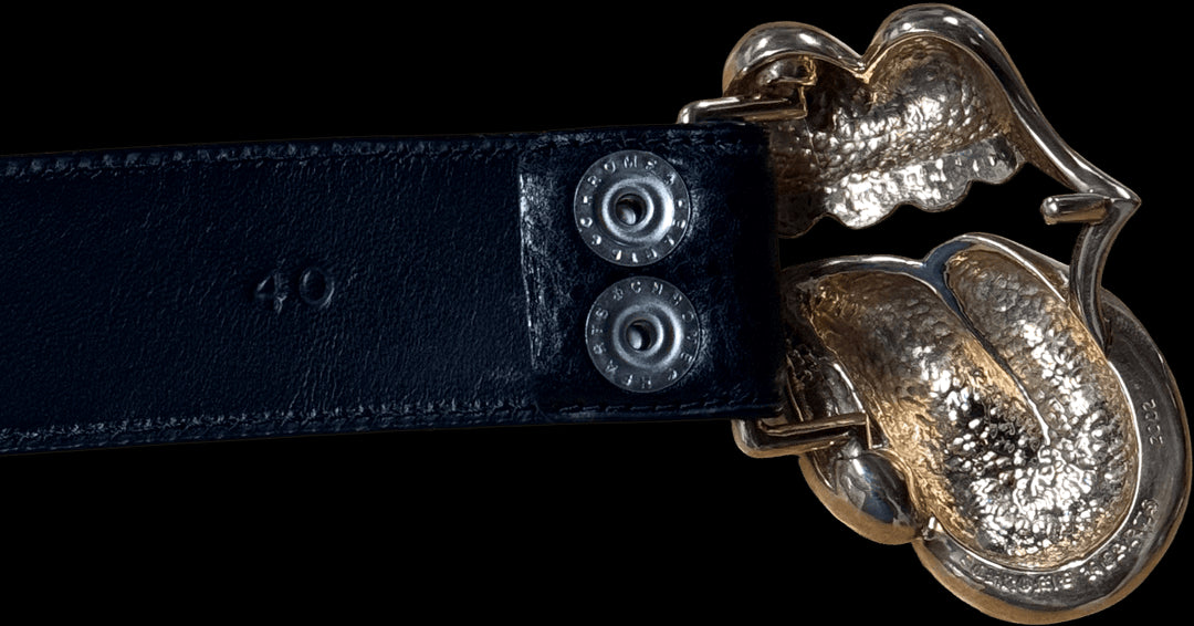 CHROME HEARTS 'BRONZE' ROLLING STONES LIP BELT