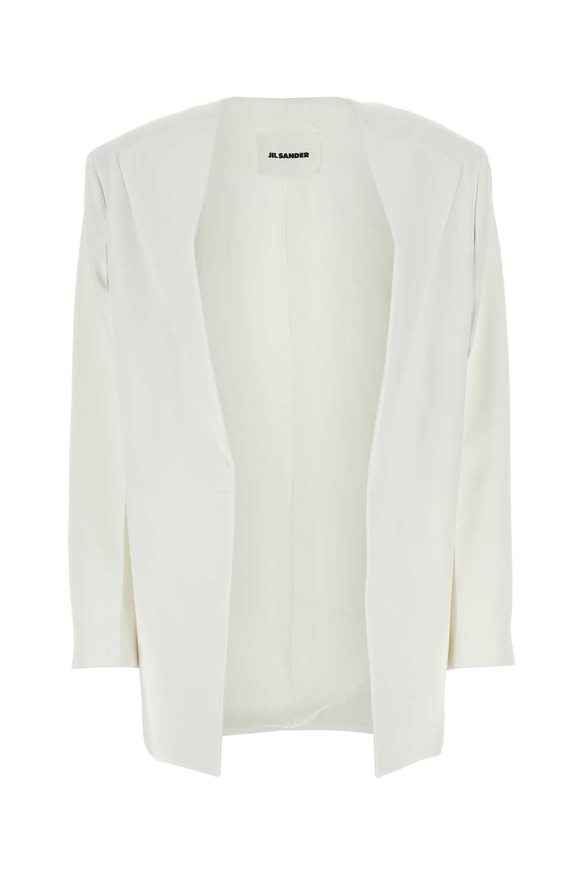 Jil Jil Sander White Viscose Blazer - Image 2