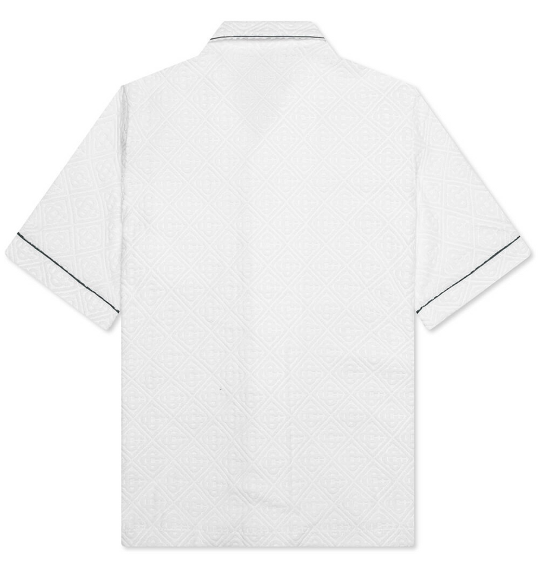 CASABLANCA 'OPEN COLLAR' TOWELLING SHIRT