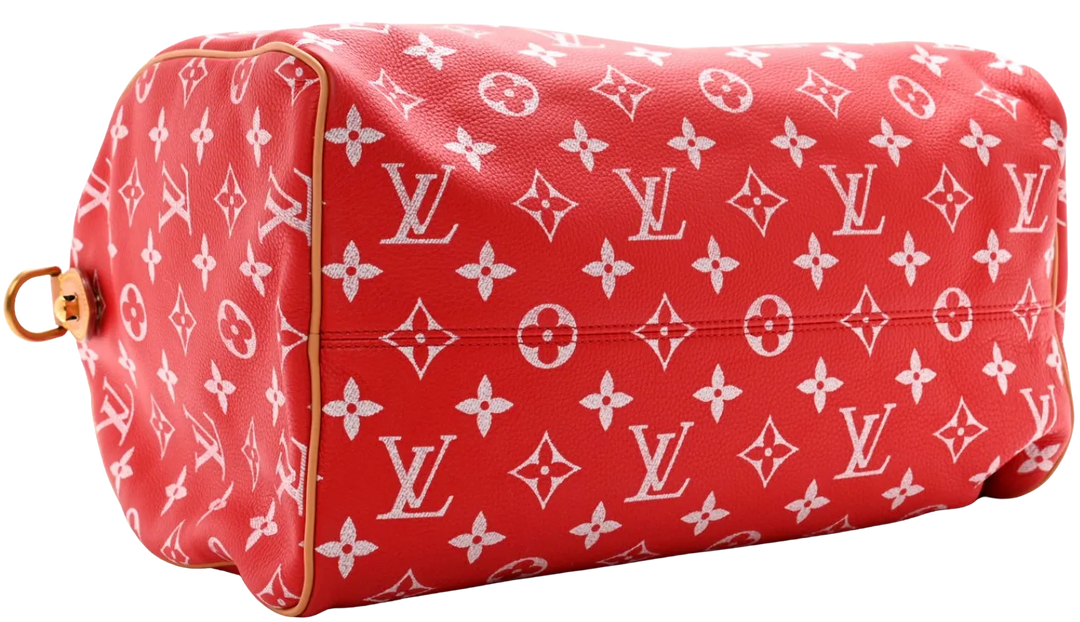 LOUIS VUITTON 'SPEEDY RED' P9 BANDOULIÉRE 40 BAG