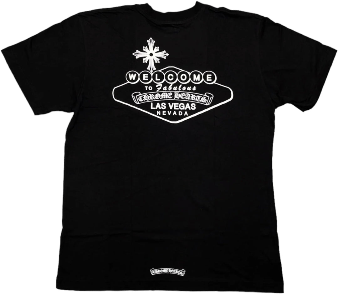 CHROME HEARTS 'WELCOME TO VEGAS' BLACK TEE