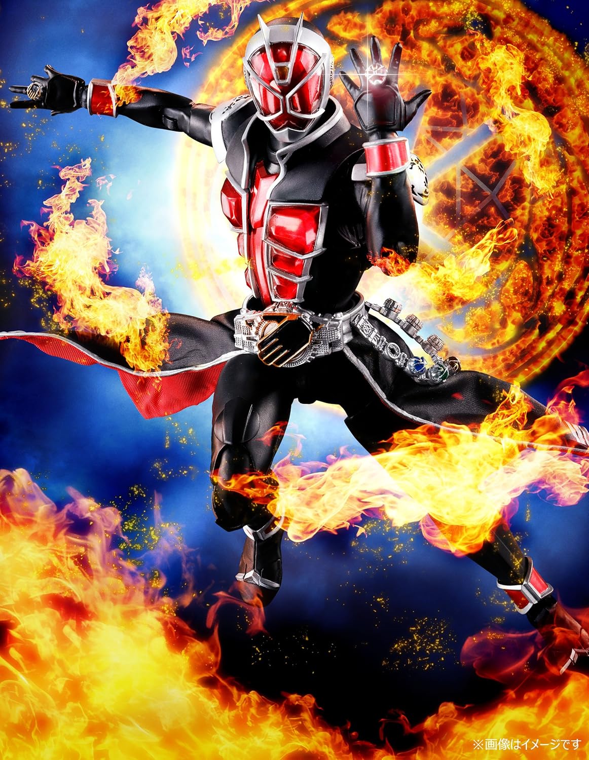 TAMASHII NATIONS S.H.フィギュアーツ 仮面ライダーウィザード フレイムスタイル(真骨彫製法) 約145mm ABS&PVC製 塗装済み可動フィギュア