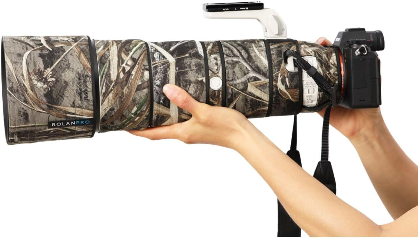 ROLANPRO Lens Cover | Fits Nikon Z 600mm F6.3 VR S | Camouflage Cover for Telephoto Lens | 3 Layer Protection and Waterproof | Color Number: 9# Dead Grass Camo (MY-583)