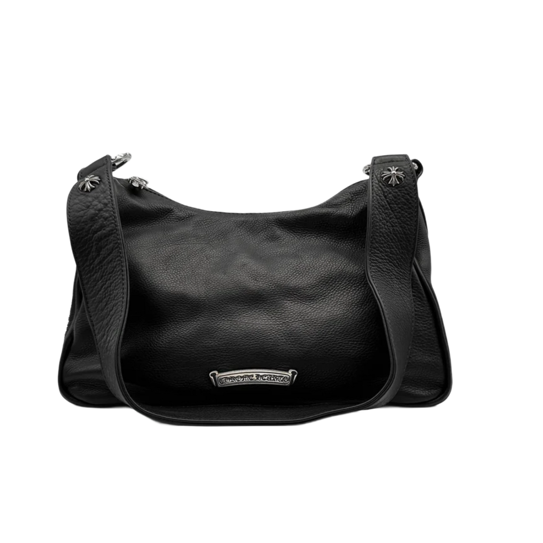 CHROME HEARTS 'CHICKEN NUGGET' SMALL BLACK LEATHER BAG