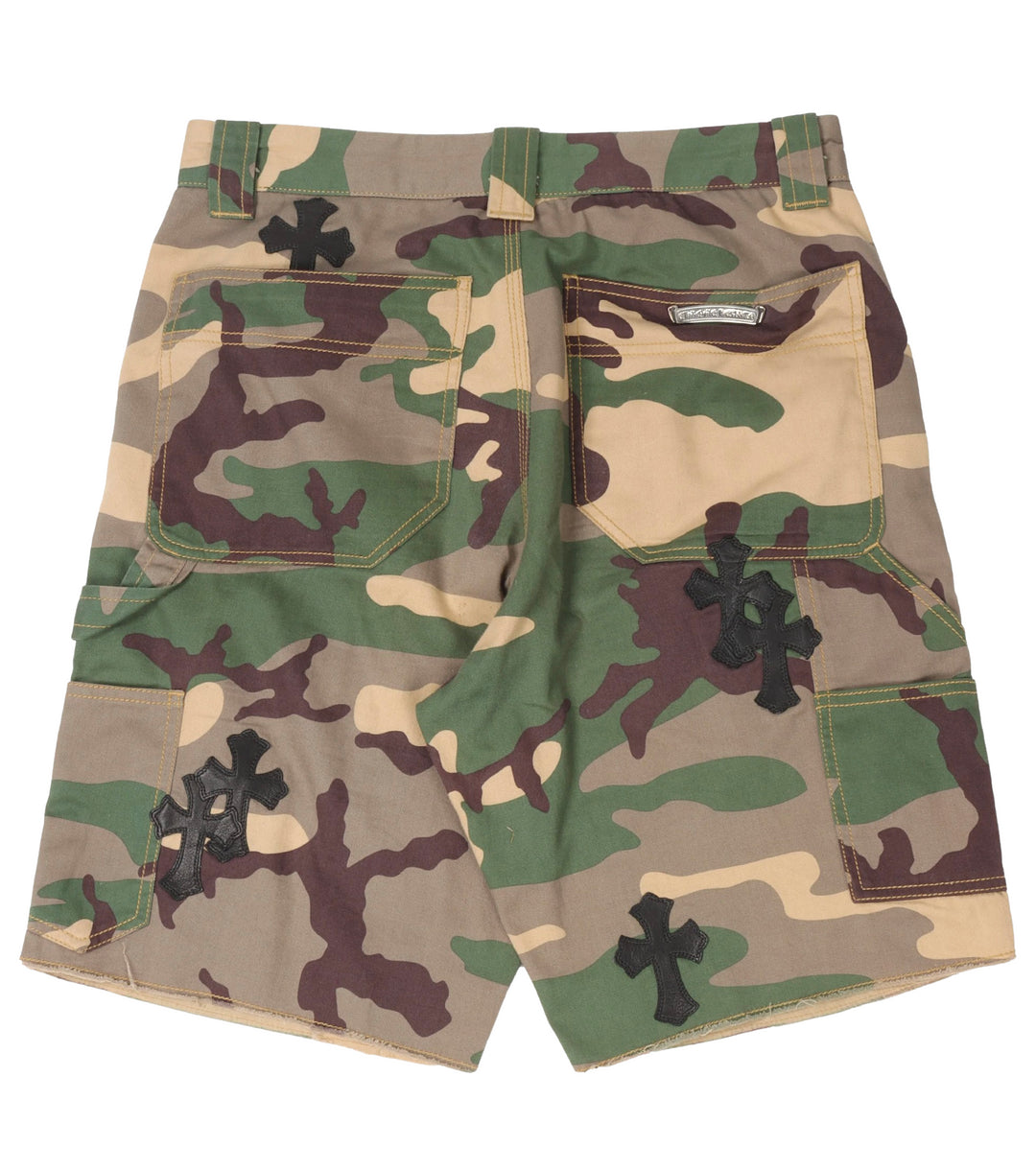 CHROME HEARTS MATTY BOY 'WOODLAND CAMO' SEX RECORDS CARPENTER SHORTS