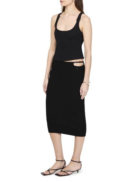 COURREGES ループ リブニット スカート - Image 2