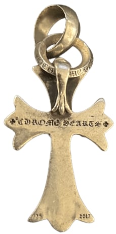 CHROME HEARTS 'HEART CROSS PENDANT WITH BALE' PENDANT