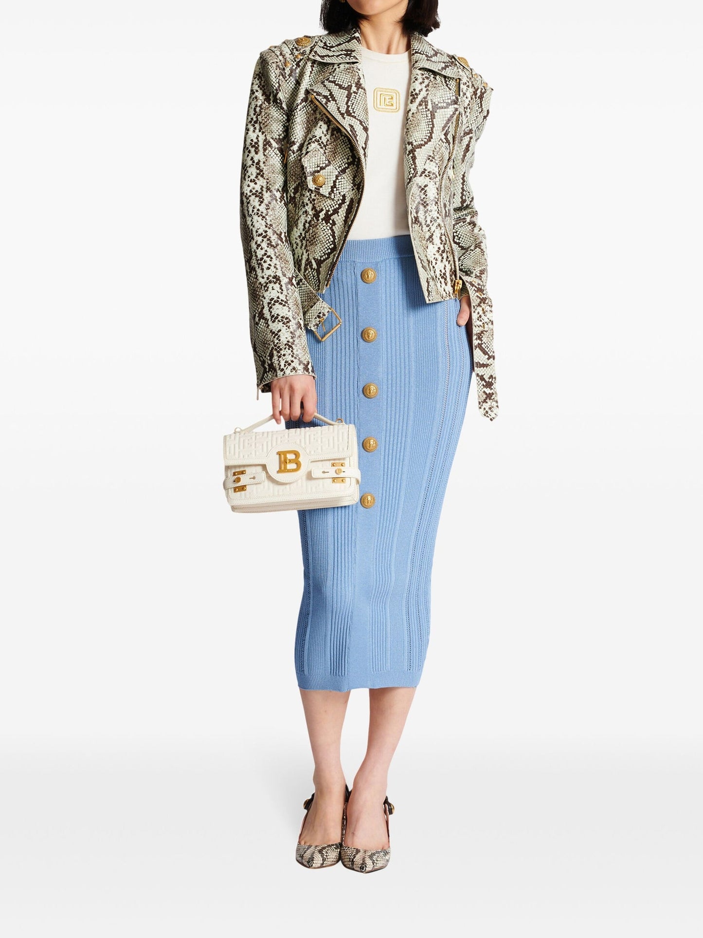 Balmain Paris 刺繍レトロPBを備えたバルメインパリタンクトップ - Image 2