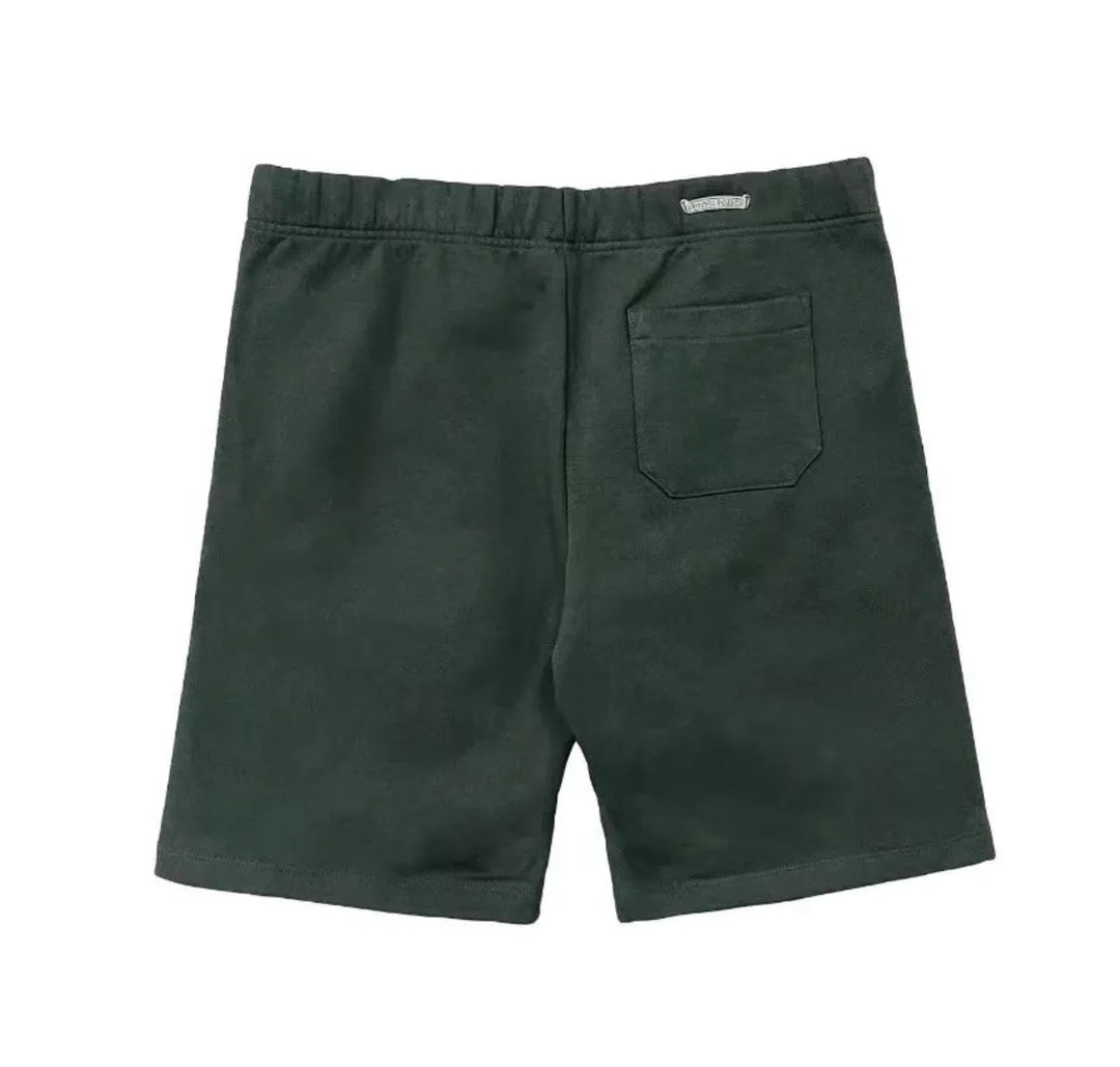CHROME HEARTS 'GREEN' EMBROIDERED SHORTS