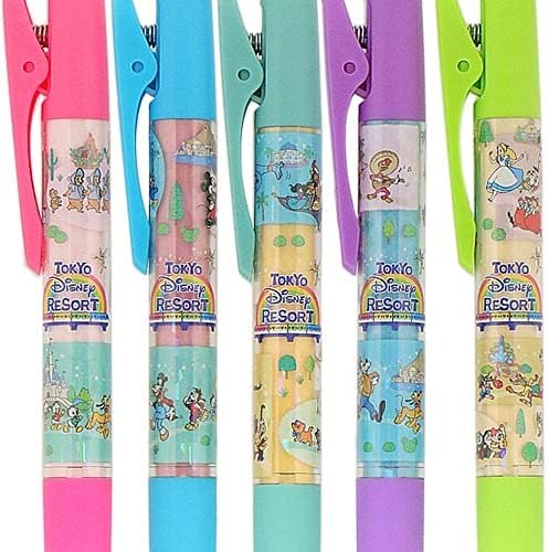 Mickey & Friends Mechanical Pencil Set, Tokyo Disney Resort Limited, 5 Pieces, Retro Disney Goods, Souvenir