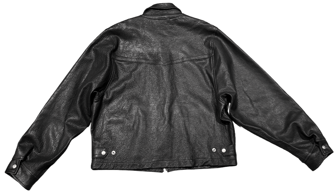 ENFANTS RICHES DÉPRIMÉS 'FALL/WINTER 2023' LEATHER ZIP UP BLACK JACKET