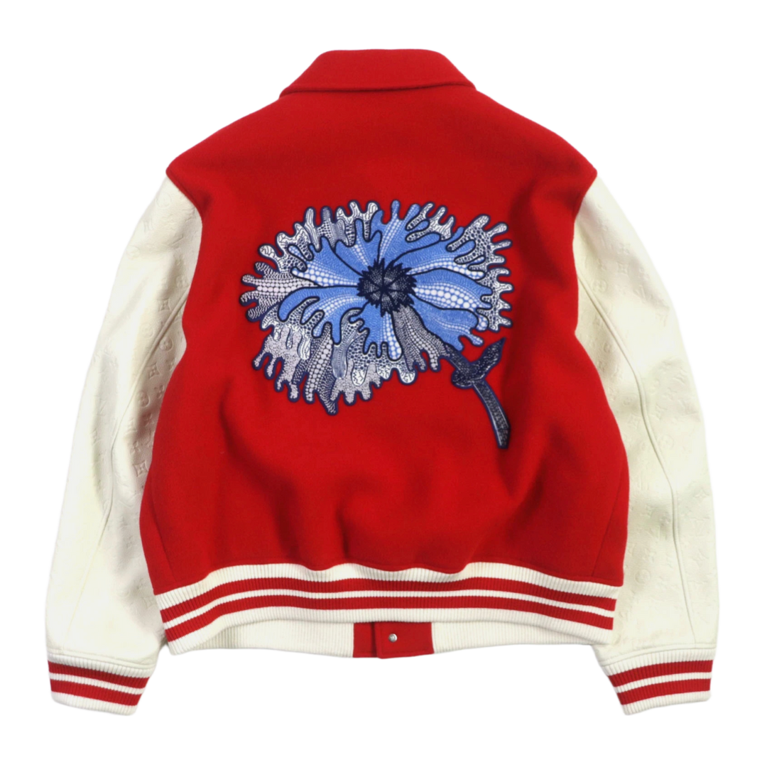 LOUIS VUITTON X YAYOI KUSAMA 'RED/CREAM' VARSITY JACKET