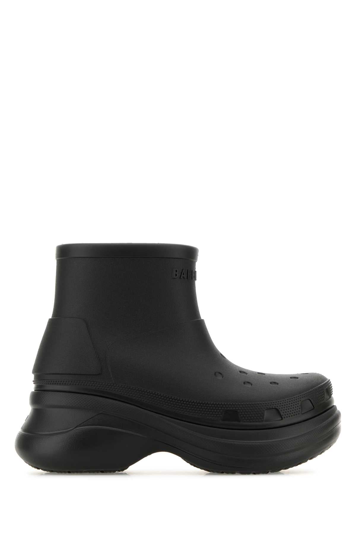 Balenciaga Black Rubber Balenciaga XCrocsâ„足首ブーツ - Image 2