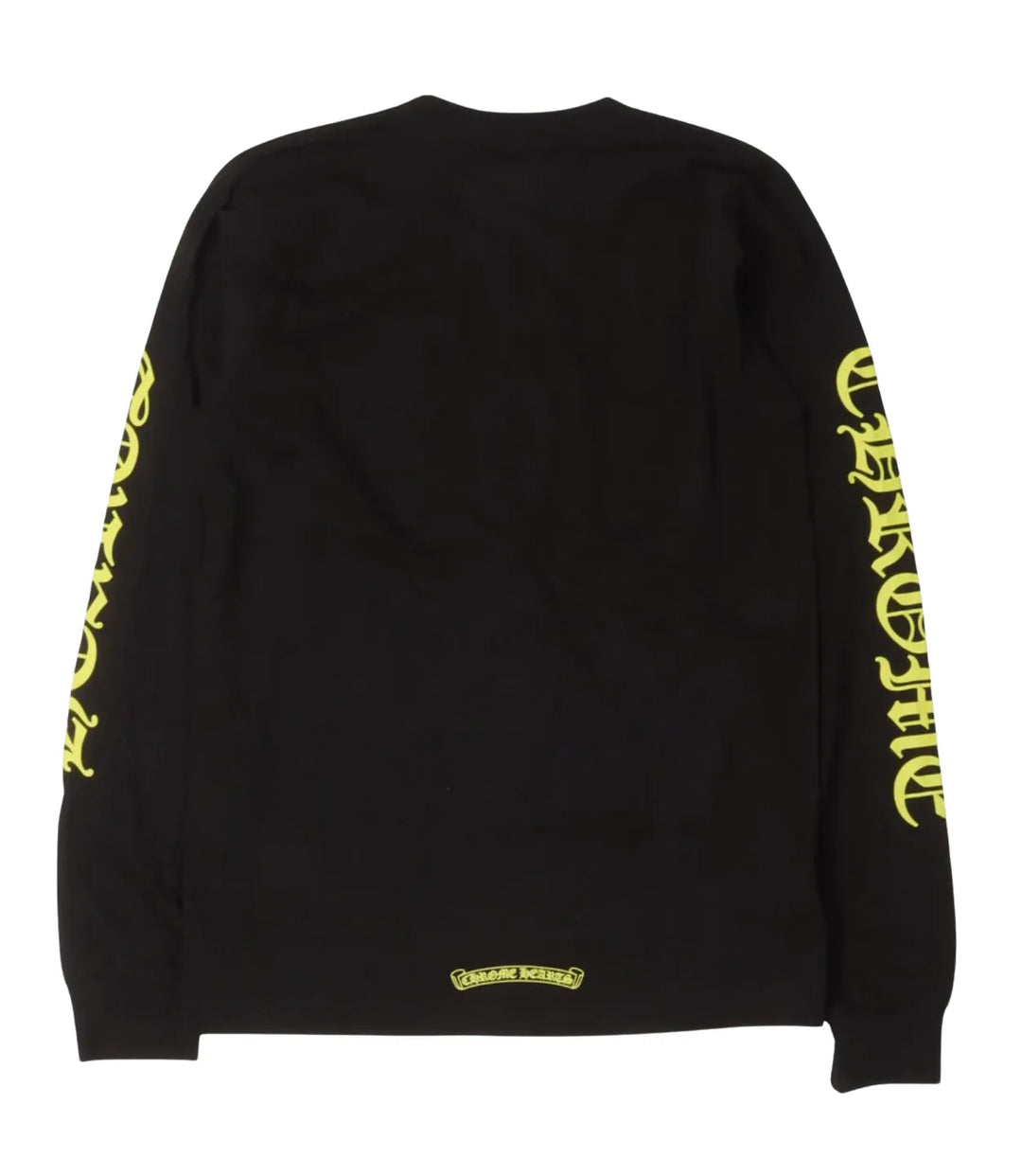 CHROME HEARTS 'COLLAR LOGO' BLACK/ACID LONGSLEEVE TEE