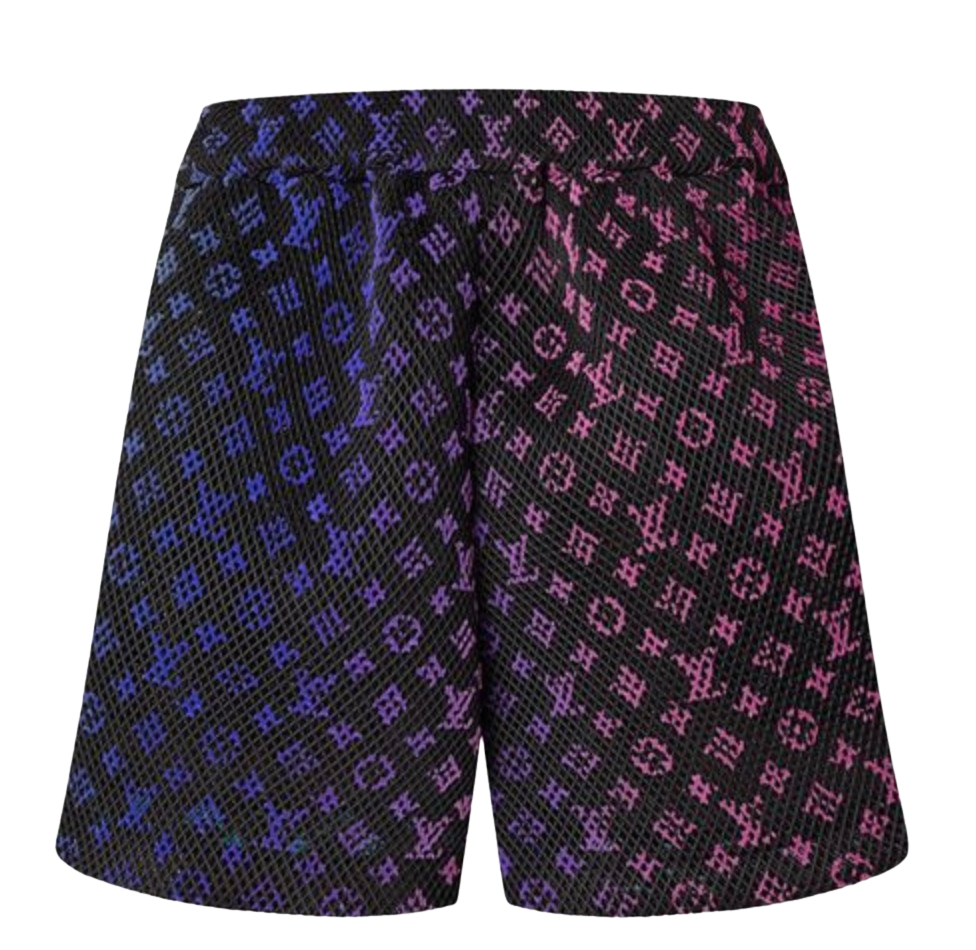 LOUIS VUITTON SS22 "AMEN BREAK" BLACK MESH SHORTS