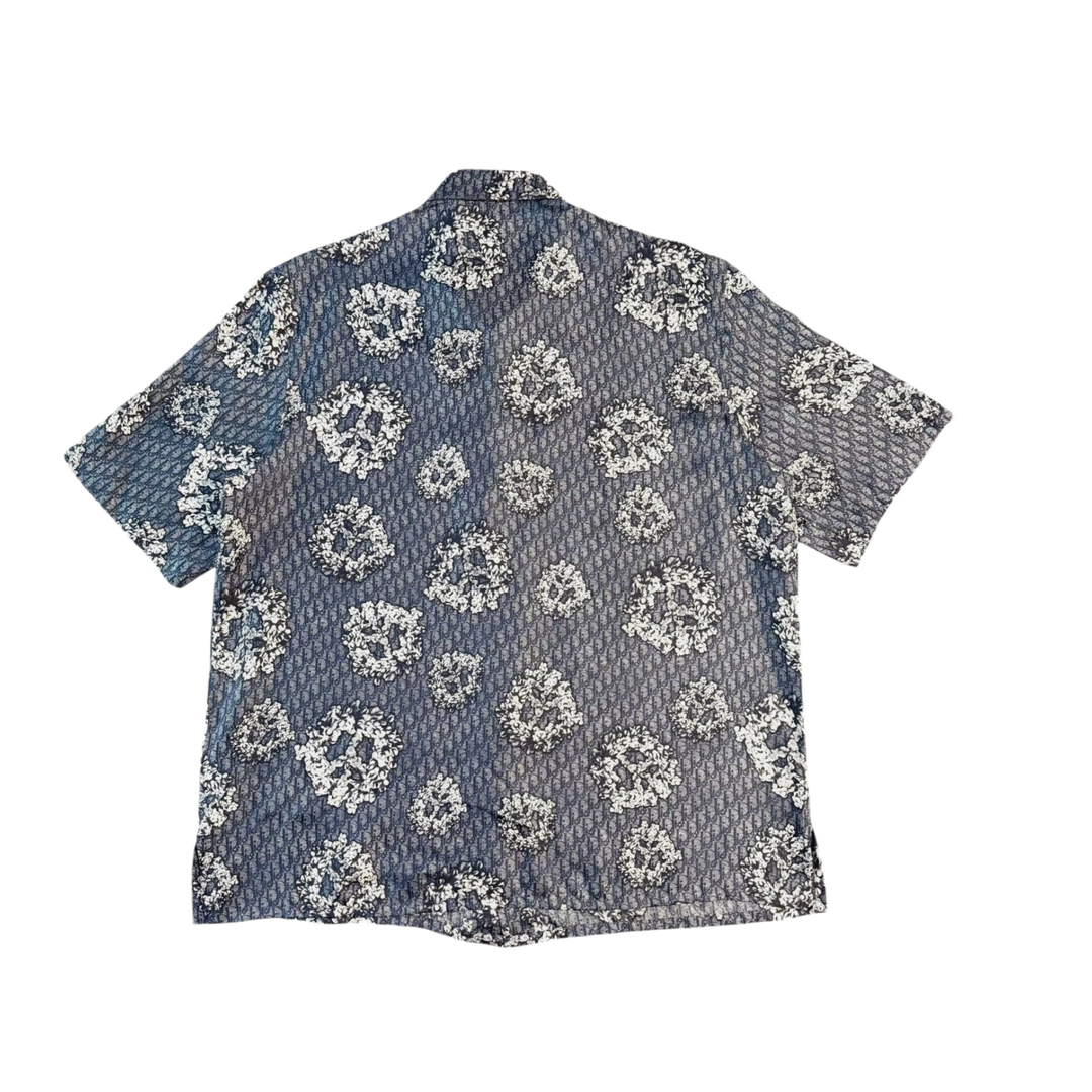 DENIM TEARS X DIOR 'NAVY' SILK BUTTON UP