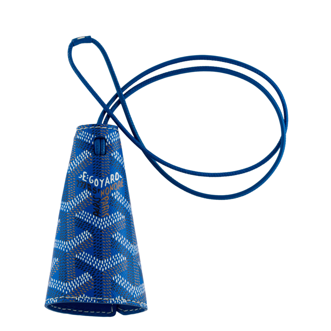 GOYARD 'CHAMBELLAN BLUE' BAG CHARM CASE
