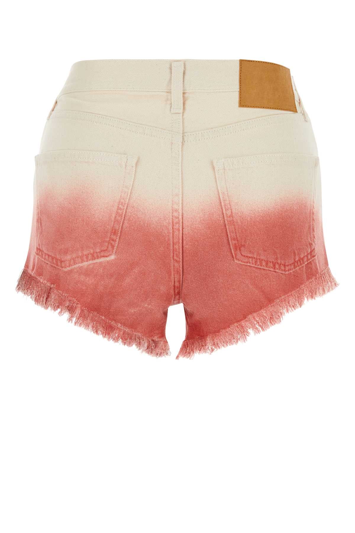 Alanui Two Tone Denim Shorts - Image 2