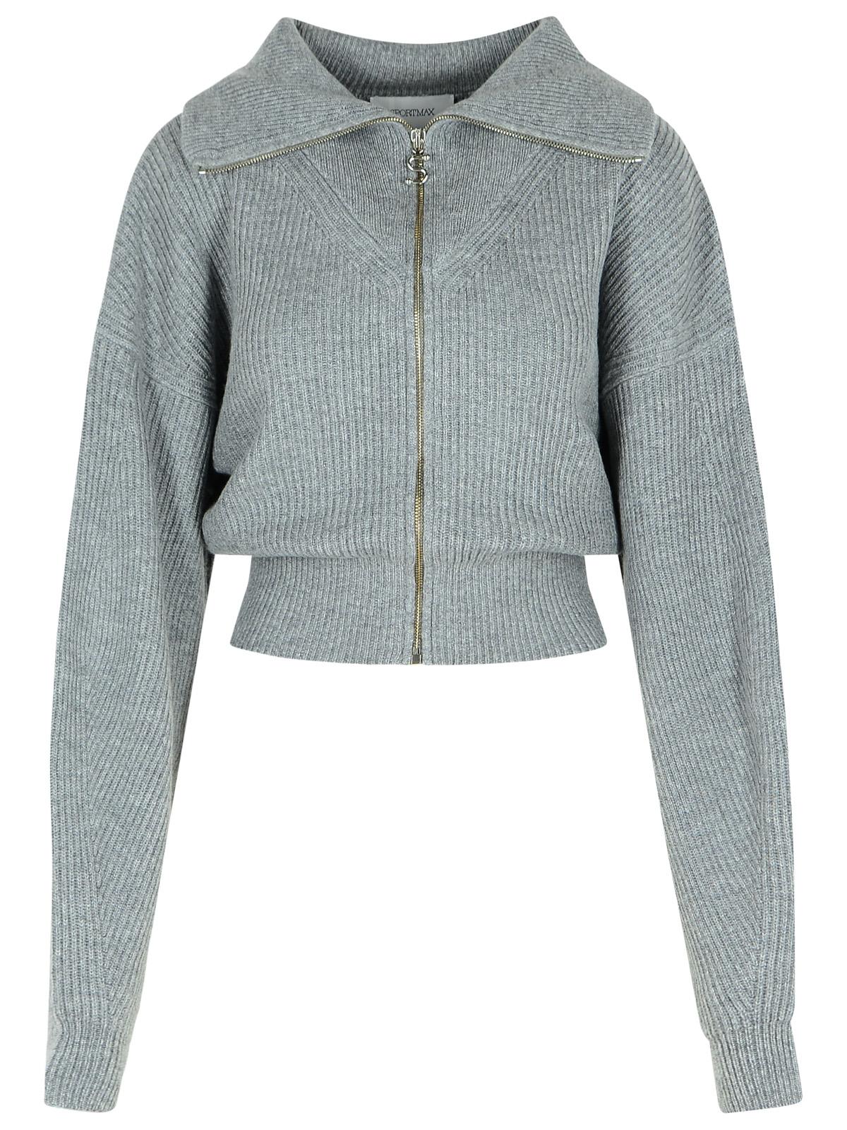 Sportmax SportMax 'Calipso'ミディアムグレーカシミアブレンドカーディガン - Image 2