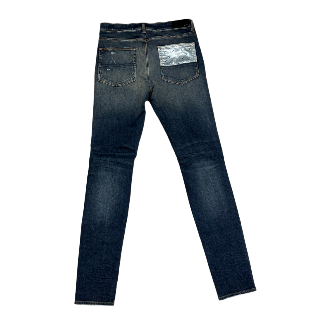 AMIRI 'LIGHT BLUE' BANDANA JEANS
