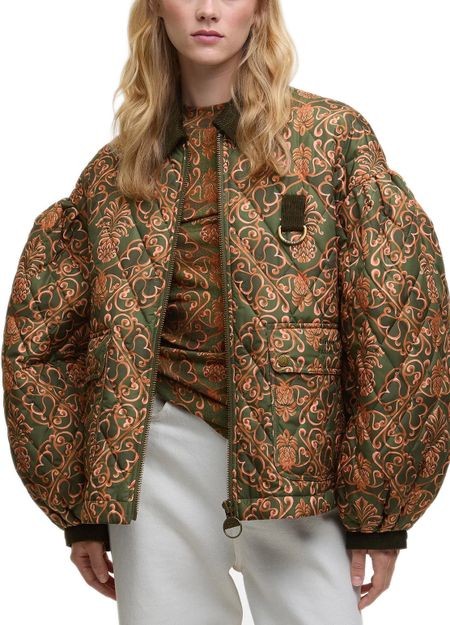 BARBOUR x Farm Rio Luisa quilted jacket - Image 2
