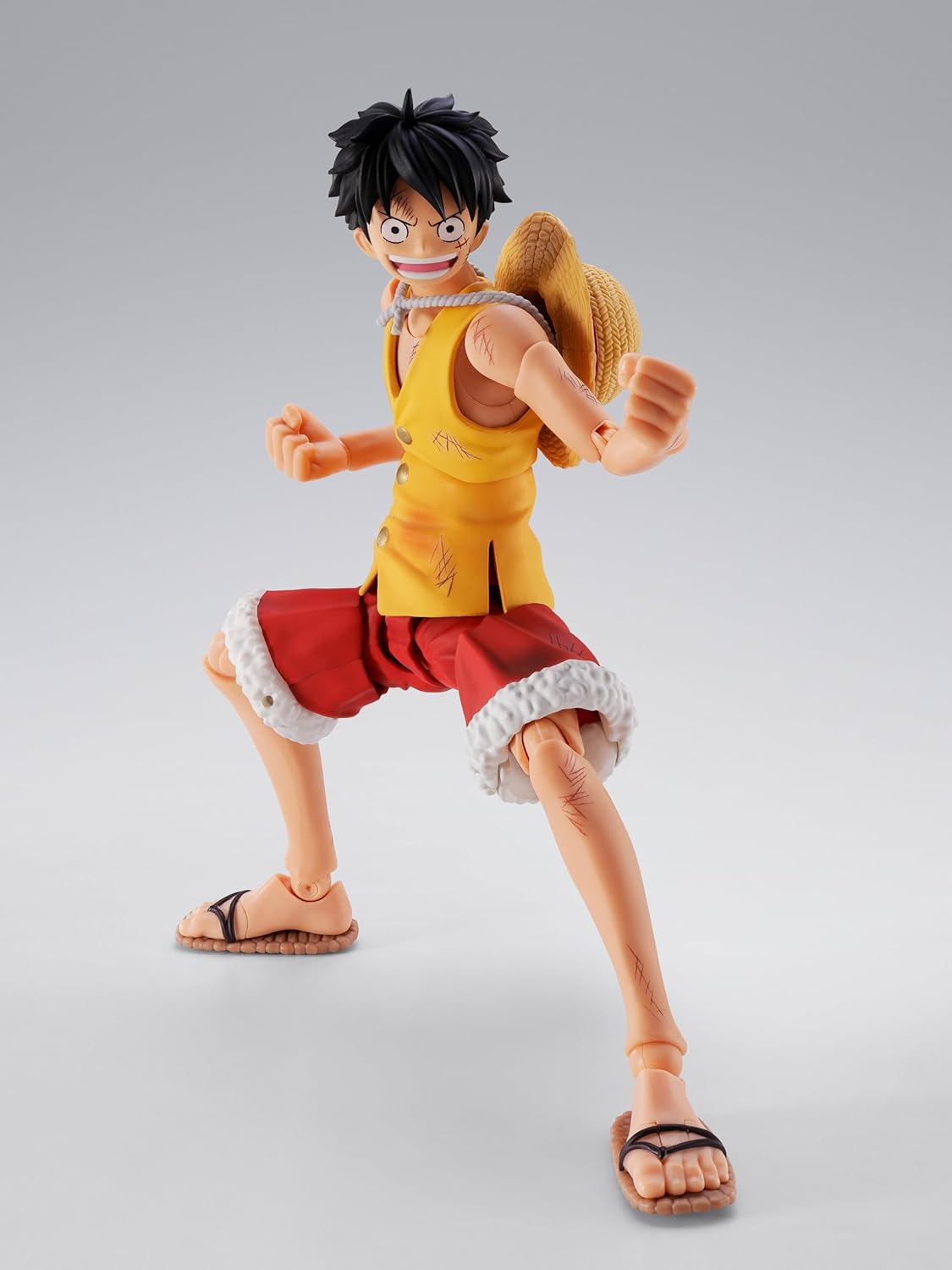 Tamashi Nations S.H. Figuarts One Piece Monkey D. Luffy Marinford Final Battle, Approx. 5.7 inches (145 mm), PVC & ABS Pre-Painted Action Figure