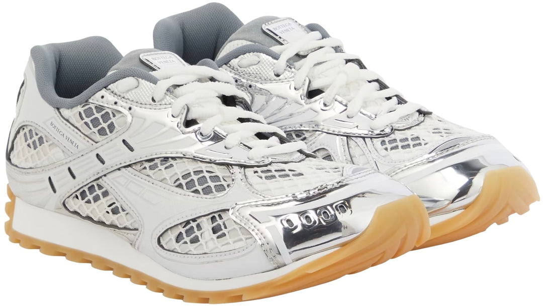BOTTEGA VENETA 'SILVER WHITE' ORBIT SNEAKERS