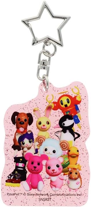 Sun-Star Keychain Sun-StarStationery PostPet Goods Acrylic Key Chain Glitter Unisex Adult, Gathering