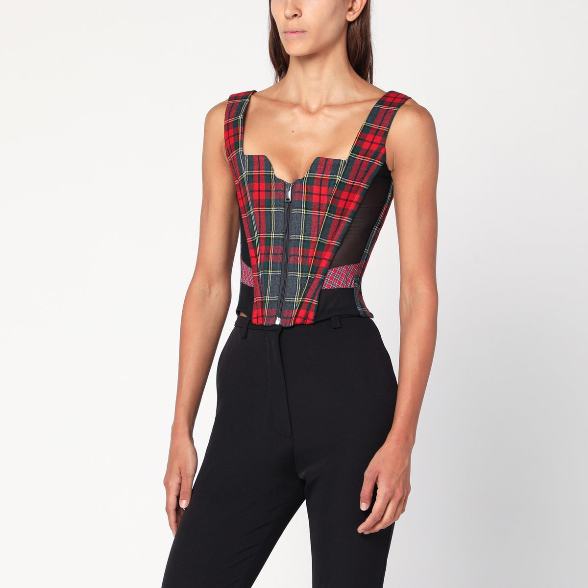 Vivienne Vivienne Westwood Juliet Wool Corset With Scarlet Tartanパターン - Image 2