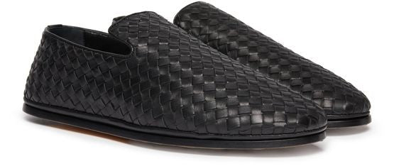 BOTTEGA VENETA イントレチャート レザースリッパ - Image 2