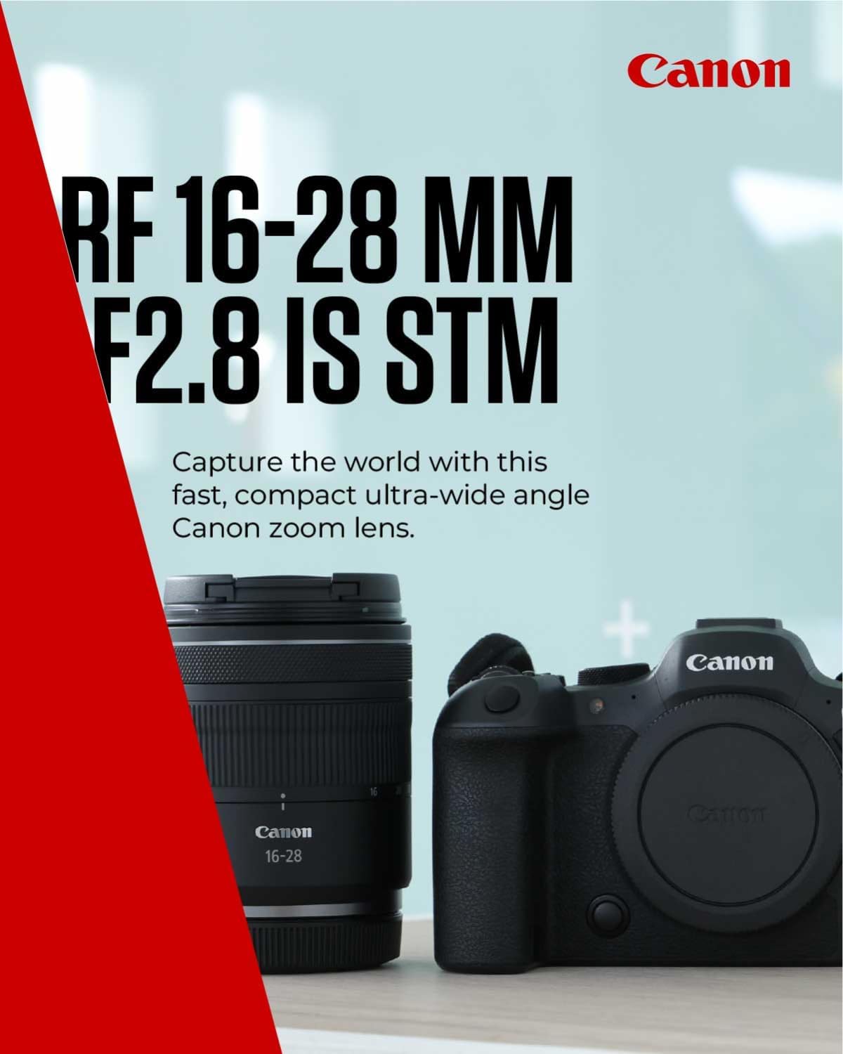 Canon RF16-28mm F2.8 STM Ultra Wide Angle Zoom Lens | Black